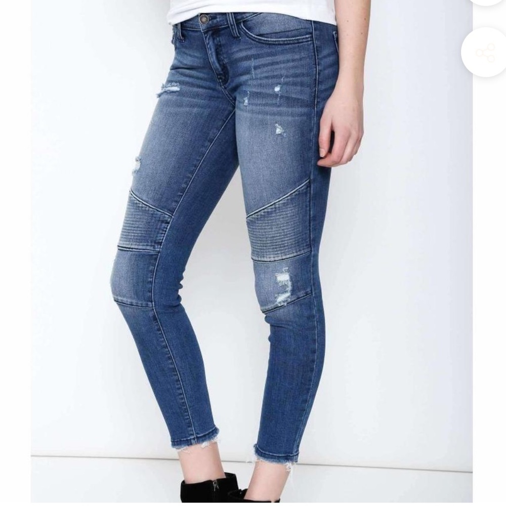 Kancan cropped denim skinny jeans